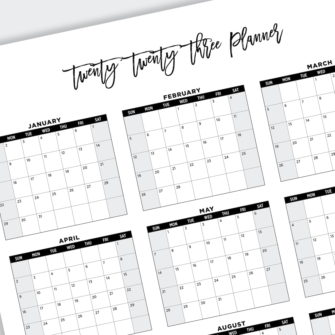 Planner Calendar 2023 Printable Printable World Holiday