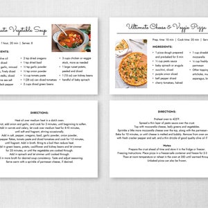 4x6 and 5x7 Recipe Card Template, Recipe Card MS Word Template, Printable Recipe Cards, Recipe Page, Editable Recipe Cards and Dividers image 5