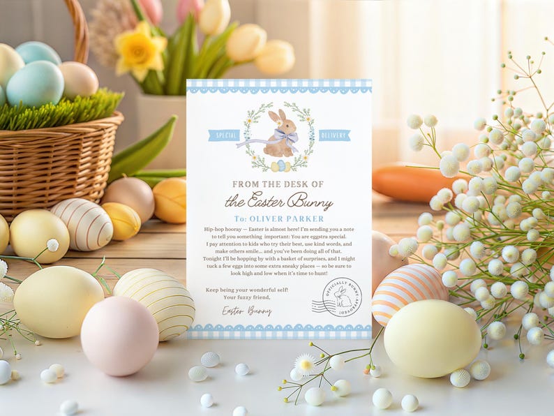 Easter Bunny Printable Letter, Official Note, From the Desk of the ...