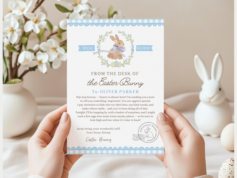 Easter Bunny Printable Letter, Official Note, From the Desk of the ...