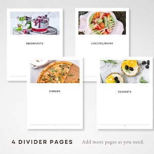 Editable MS Word Template, Printable Recipe Binder Kit, Instant ...
