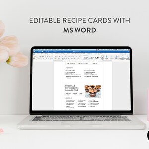 4x6 and 5x7 Recipe Card Template, Recipe Card MS Word Template, Printable Recipe Cards, Recipe Page, Editable Recipe Cards and Dividers image 9