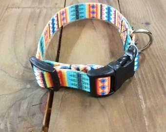 Small Outdoor pattern  Dog Collar.