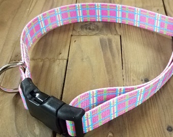 Pink Dog Collar Free Shipping Large  1 inch wide