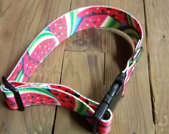 Watermelon Dog Collar Free Shipping Large and Extra Large 1.5 inch wide