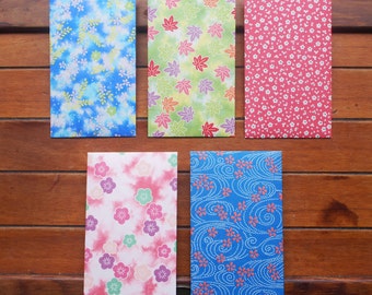 Floral print origami money envelopes, voucher holders, gift card holders, Eid, Christmas, Chinese New Year, wedding, kids