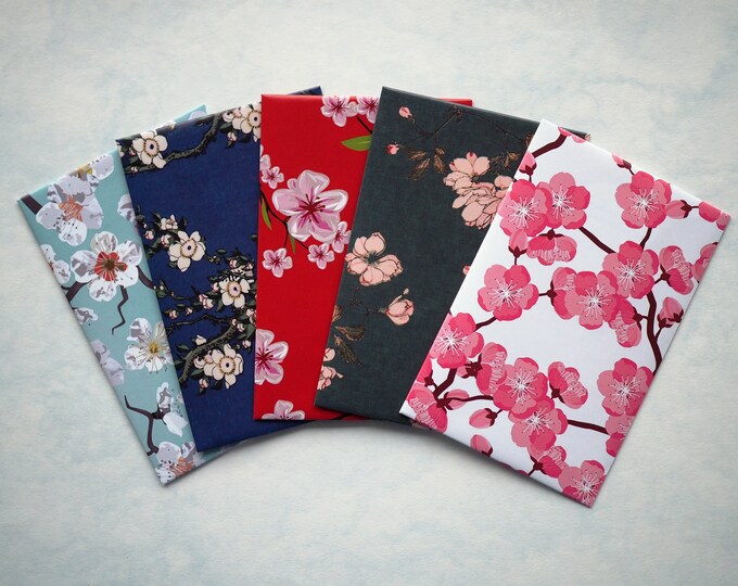 Japanese Watercolour Sakura Money Envelopes for Eid--set of 5 in Wide Design - Etsy