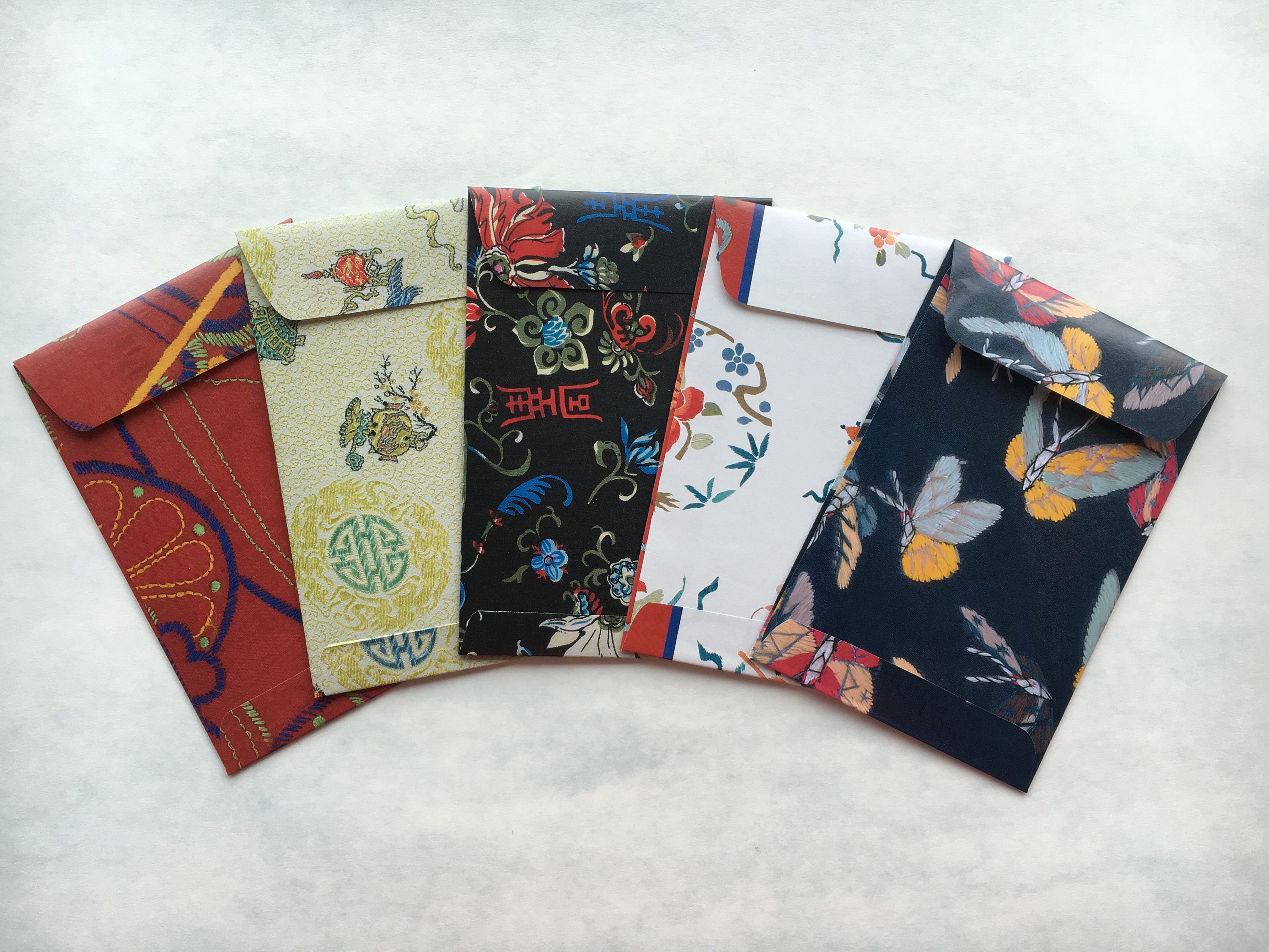 Classic Chinese Embroidery Patterns Money Envelopes for Lunar - Etsy