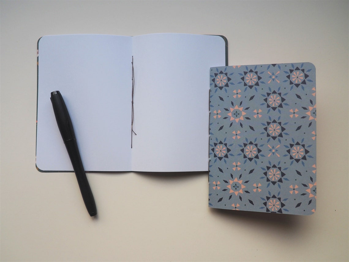 Pretty Little Notebook Pretty Little Floral Motifs Notebooks in Red and Blue Set of 2--for ...