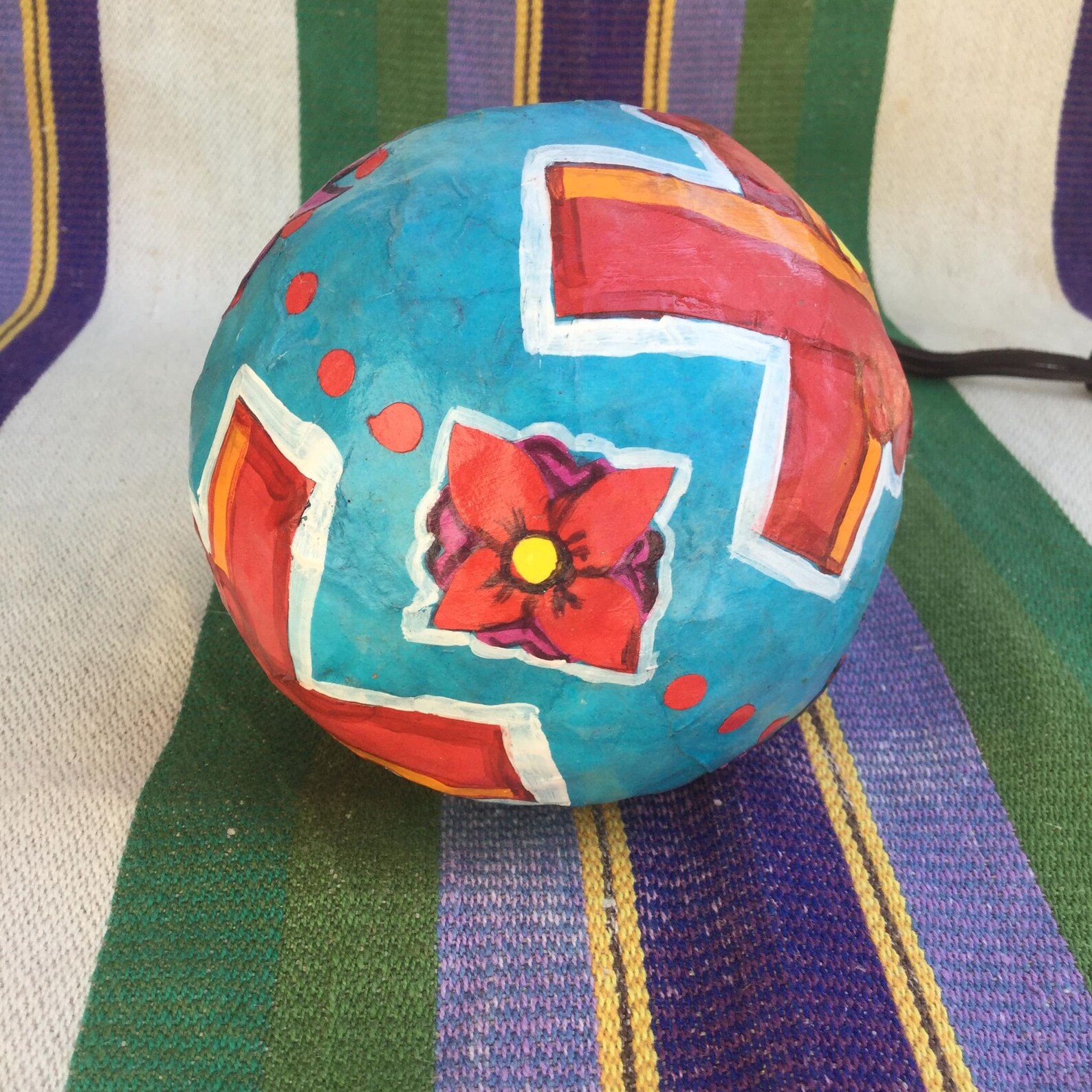 Paper Mache Danza Azteca Sonaja Aztec Dance Hand Etsy