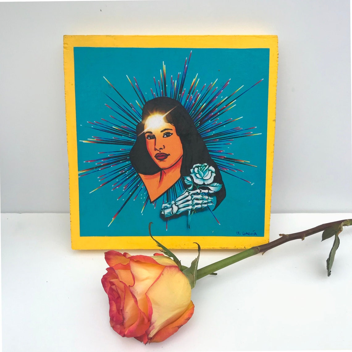 Selena Art Print on Wood Wall Art digital Illustration Etsy