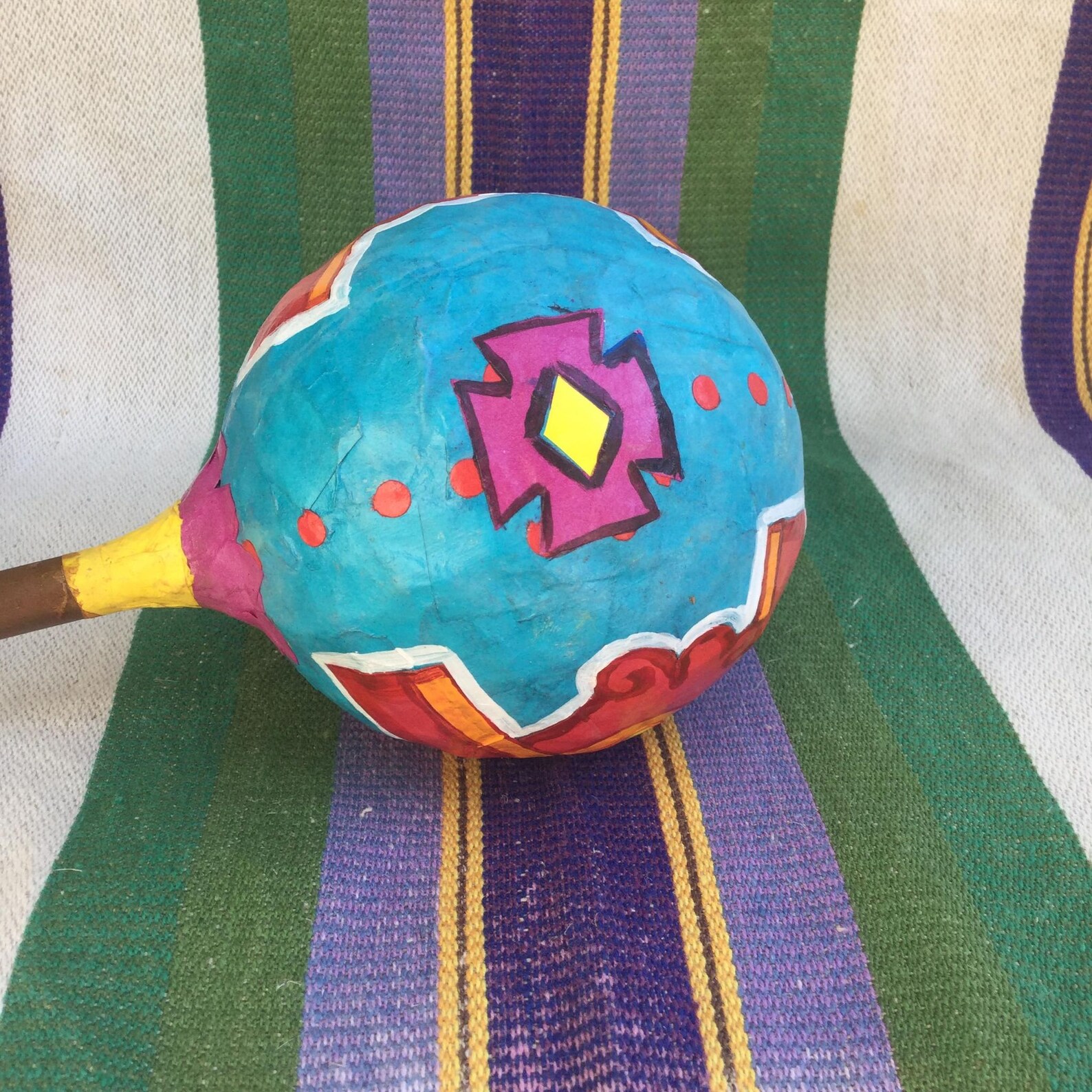 Paper Mache Danza Azteca Sonaja Aztec Dance Hand Etsy