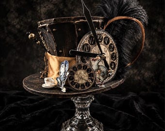 Mad Hatter Mini Top Hat Fascinator – Alice Wonderland Tea Party Costume Headpiece
