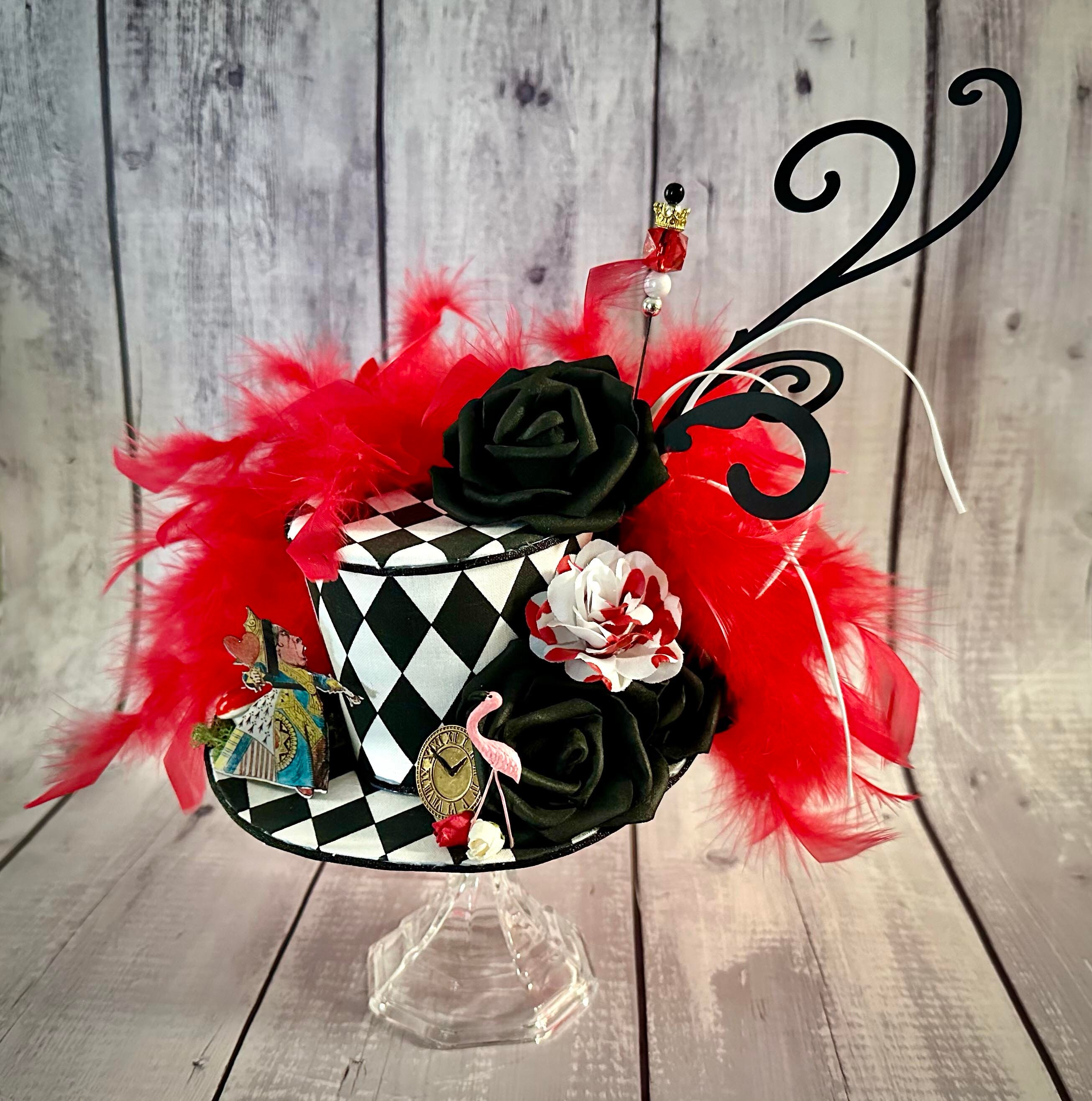 Alice In Wonderland fascinator Alice in Wonderland Card Guard themed Fascinator I Made for  main image 2