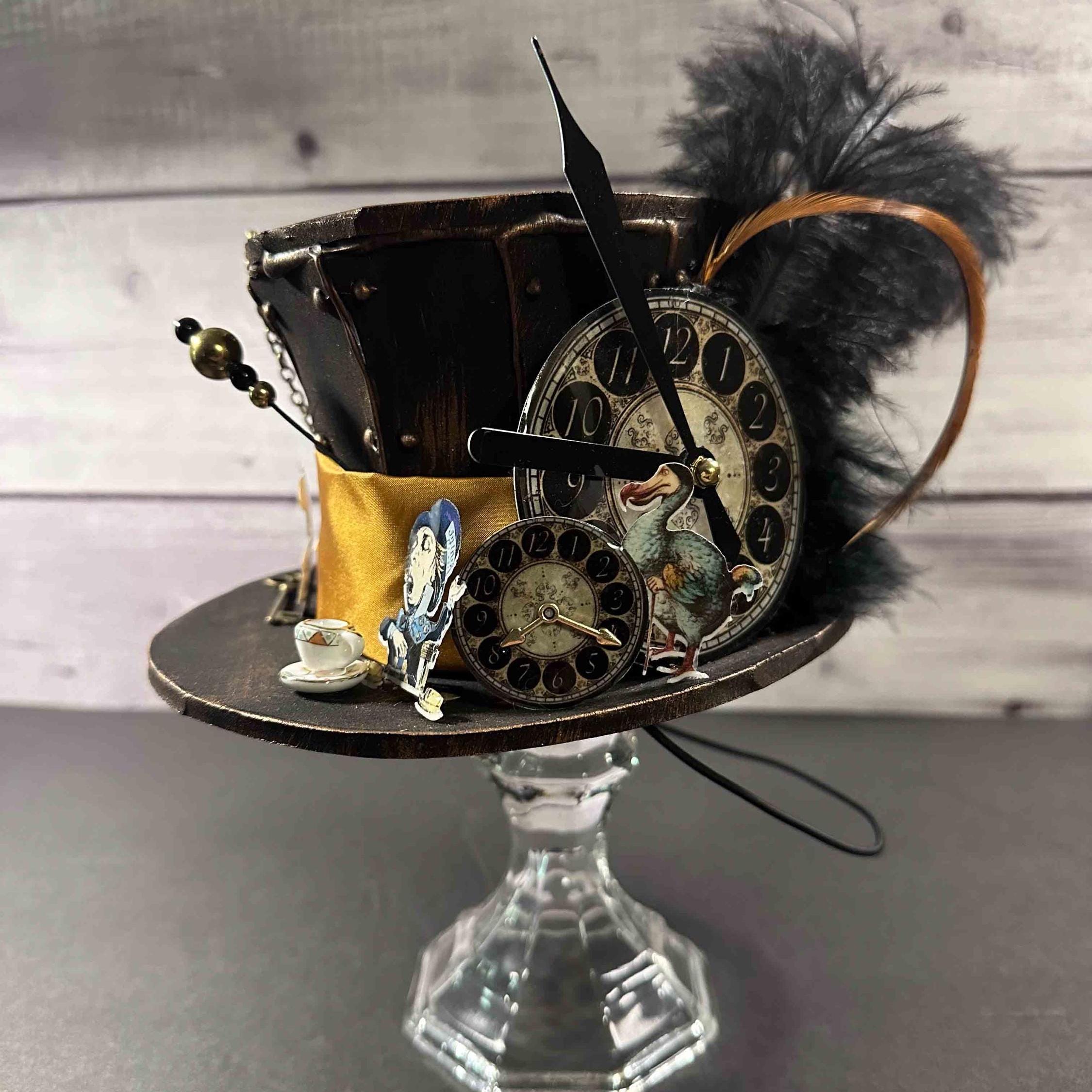 Mad Hatter Mini Top Hat Fascinator – Alice Wonderland Tea Party