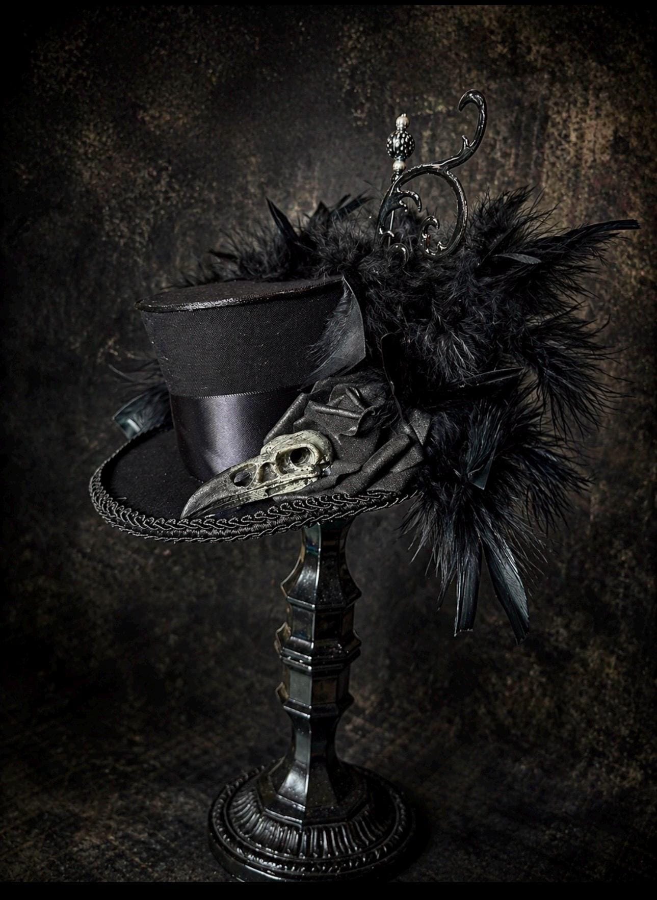 Mini Top Hat,mini Gothic Black Hat,victorian, Edwardian 