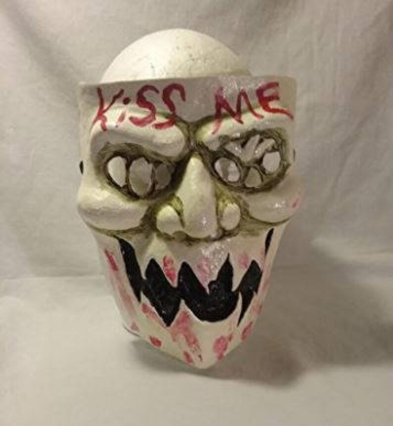 Kiss me mask Inspired by the movie Purge. For halloween party mask. 