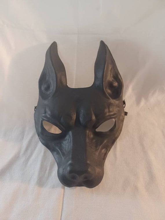 Anubis Mask Black, Egyptian god mask.