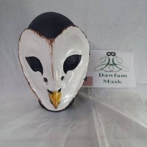 white barn owl mask.