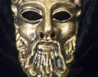 Greek God Zeus mask. Renaissance Faire, masquerade party, Halloween party mask