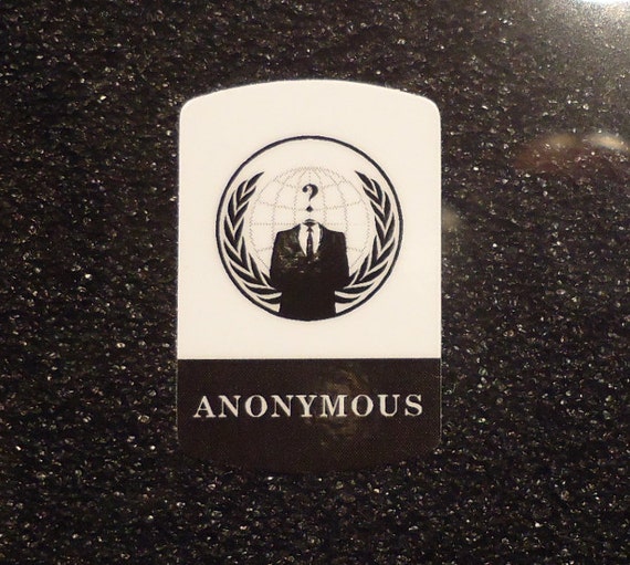 Anonymous Label / Aufkleber / Sticker / Badge / Logo 1,9cm x 2,8cm [322]
