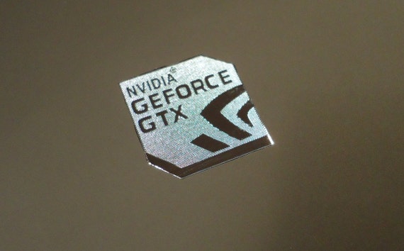 NVIDIA GEFORCE GTX logo,badge,decal,sticker,aufkleber silver/black 18x18mm 