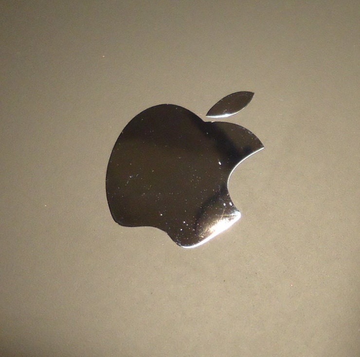 Apple Label / Aufkleber / Sticker / Badge / Logo Metal/chrome 8mm