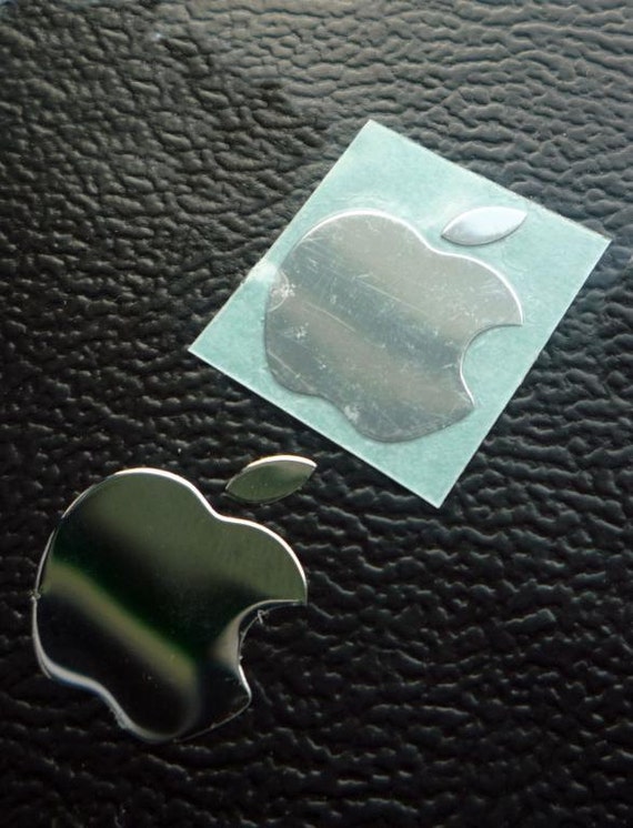 Buy Apple Label / Aufkleber / Sticker / Badge / Logo Metal/chrome 8mm X  10mm 007 Online in India 