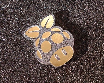 Mushroom Pi Label / Logo / Sticker / Badge 30 x 23 mm [290b]