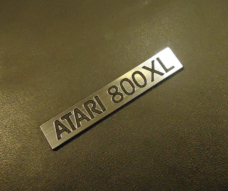 Atari 800 XL Label / Logo / Sticker / Badge brushed aluminum image 1