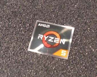 AMD RYZEN 5 Cpu PC Logo Label Decal Case Sticker Badge Silver [450e]
