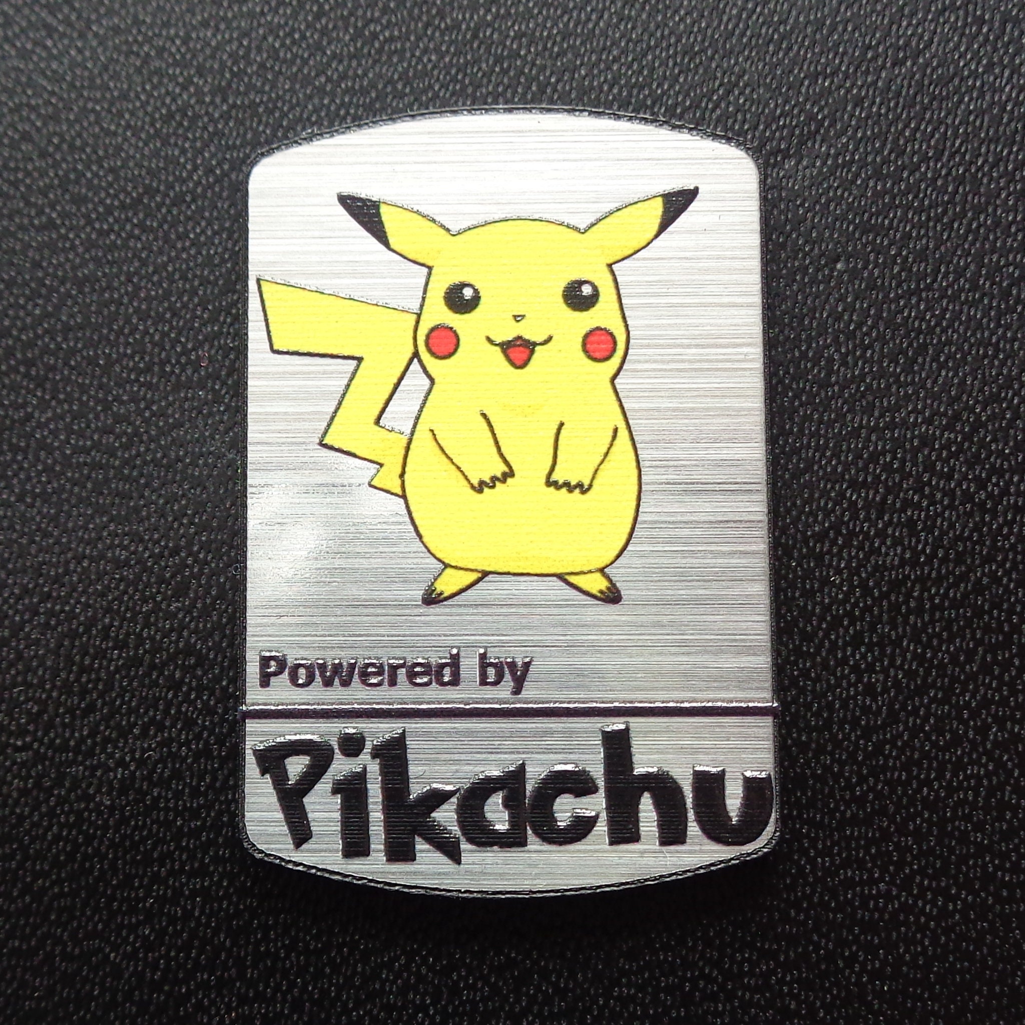 Pokemon Pikachu Logo Label Decal Case Sticker Badge 453b 