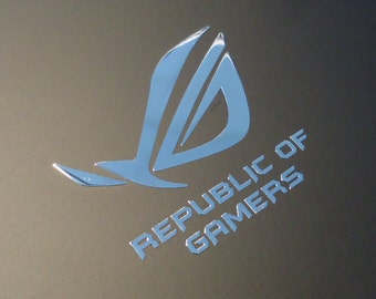 Asus REPUBLIC OF GAMERS Label / Aufkleber / Sticker / Logo 50mm x 41mm [189c]