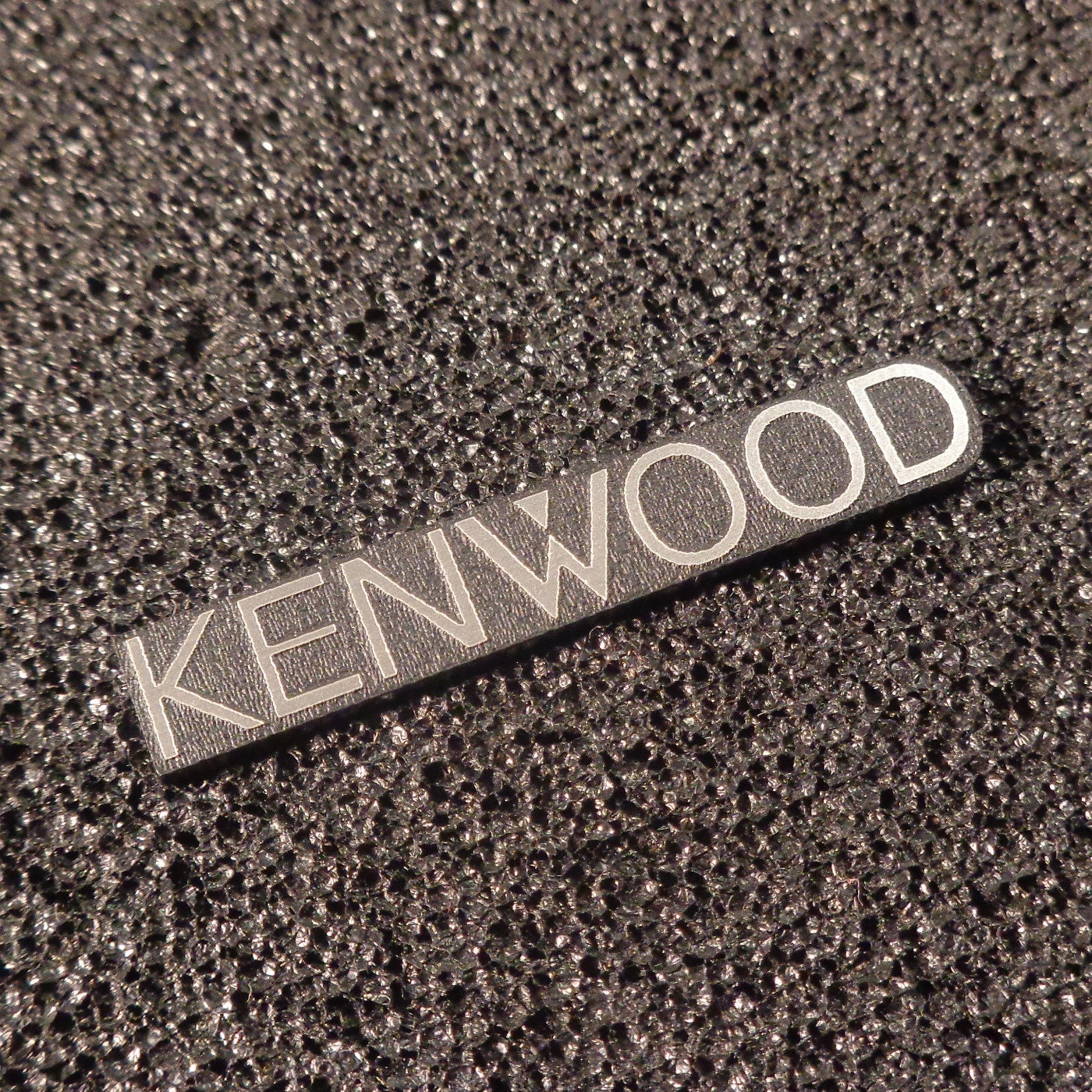 Kenwood Logo Emblem Badge Brushed 3M Adhesive 35 X 5,9 Mm 451b