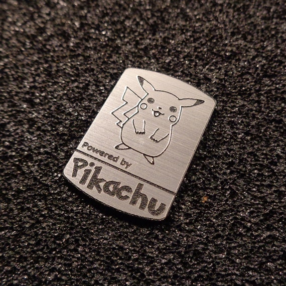 Pokemon Pikachu Logo Label Decal Case Sticker Badge 453 