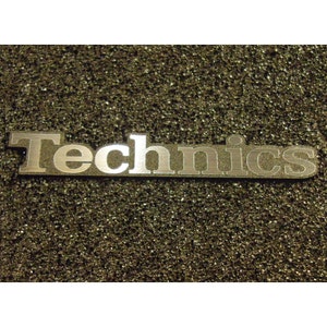 Technics Logo Emblem Badge Silver Color Brushed 3M Adhesive 61 X 10 Mm ...