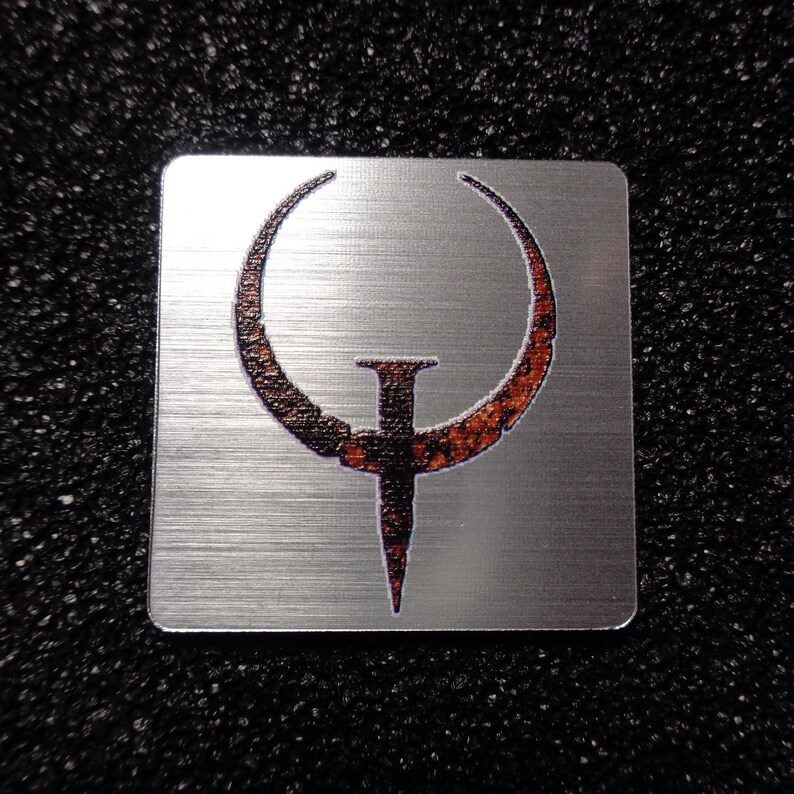 Quake Retro PC Case Logo Label Decal Sticker Badge 493 image 1