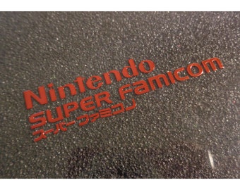 Nintendo Super Famicom Red Label / Aufkleber / Sticker / Badge / Logo 60 x 14mm[257b]