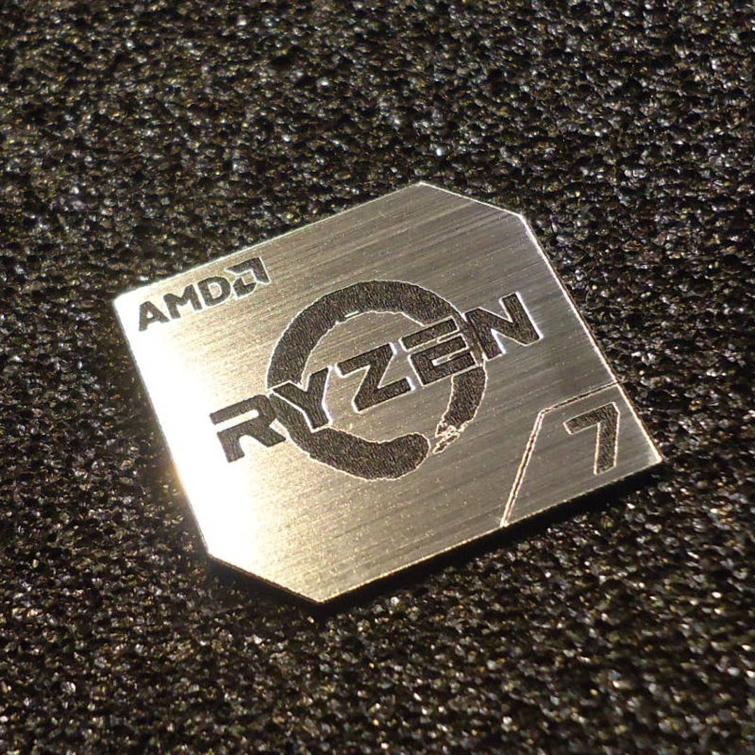 AMD RYZEN 7 Cpu PC Logo Label Decal Case Sticker Badge Silver 428b Etsy