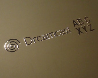 Etiqueta de Sega DreamCast Arcade Stick / etiqueta / insignia / logotipo 66 x 13mm [180b]