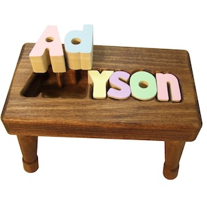 Personalized Puzzle Name Bench