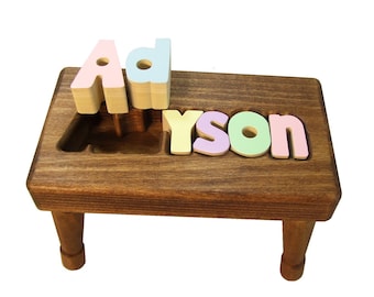 Personalized Puzzle Name Bench