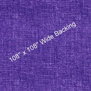 108” Wide Quilt Backing, FREE SHIPPING, Purple, Grain of Color, 3 Yard Continuous Piece, 100% Cotton, CD-18452-032