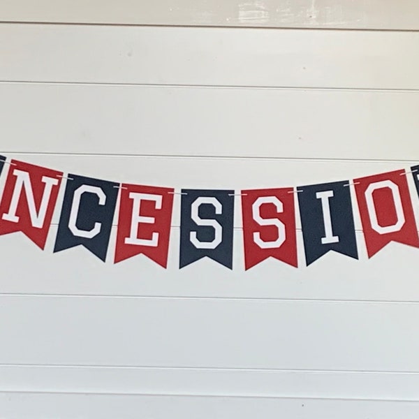 Concessions Banner | Baseball Concessions Banner | Baseball Party Decorations