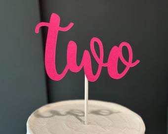 Two Birthday Cake Topper | Second Birthday Decorations