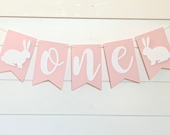 Bunny Highchair Banner| Some Bunny is One High Chair