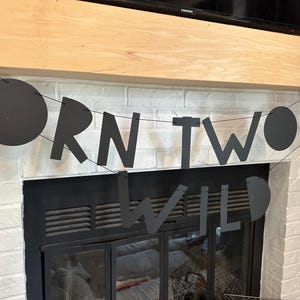 Born Two Be Wild Banner in Custom Colors | Safari Jungle 2nd Birthday Party image 3