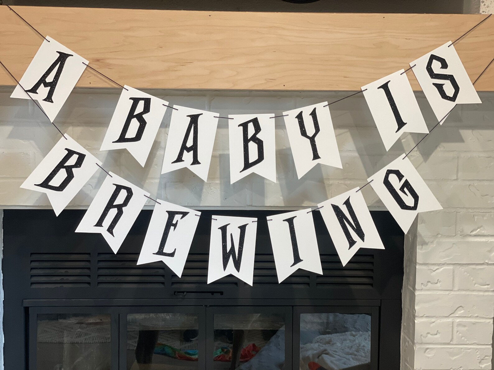 A Baby is Brewing Cardstock Banner A Baby is Brewing Baby | Etsy