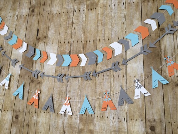 Set Of 3 Tribal Garlands Tribal Party Decorations Tribal Etsy