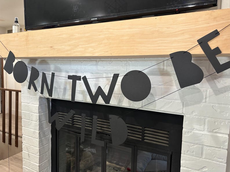 Born Two Be Wild Banner in Custom Colors | Safari Jungle 2nd Birthday Party image 5